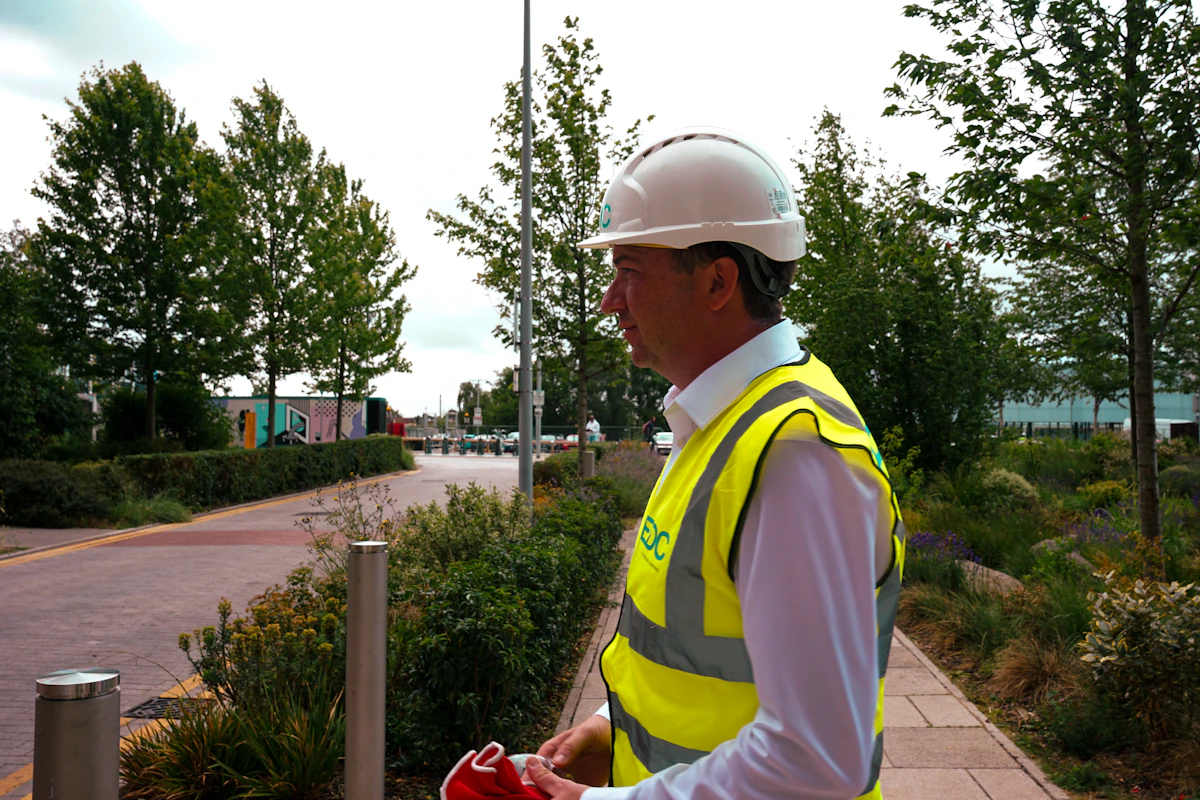 Engineer on site during site inspection