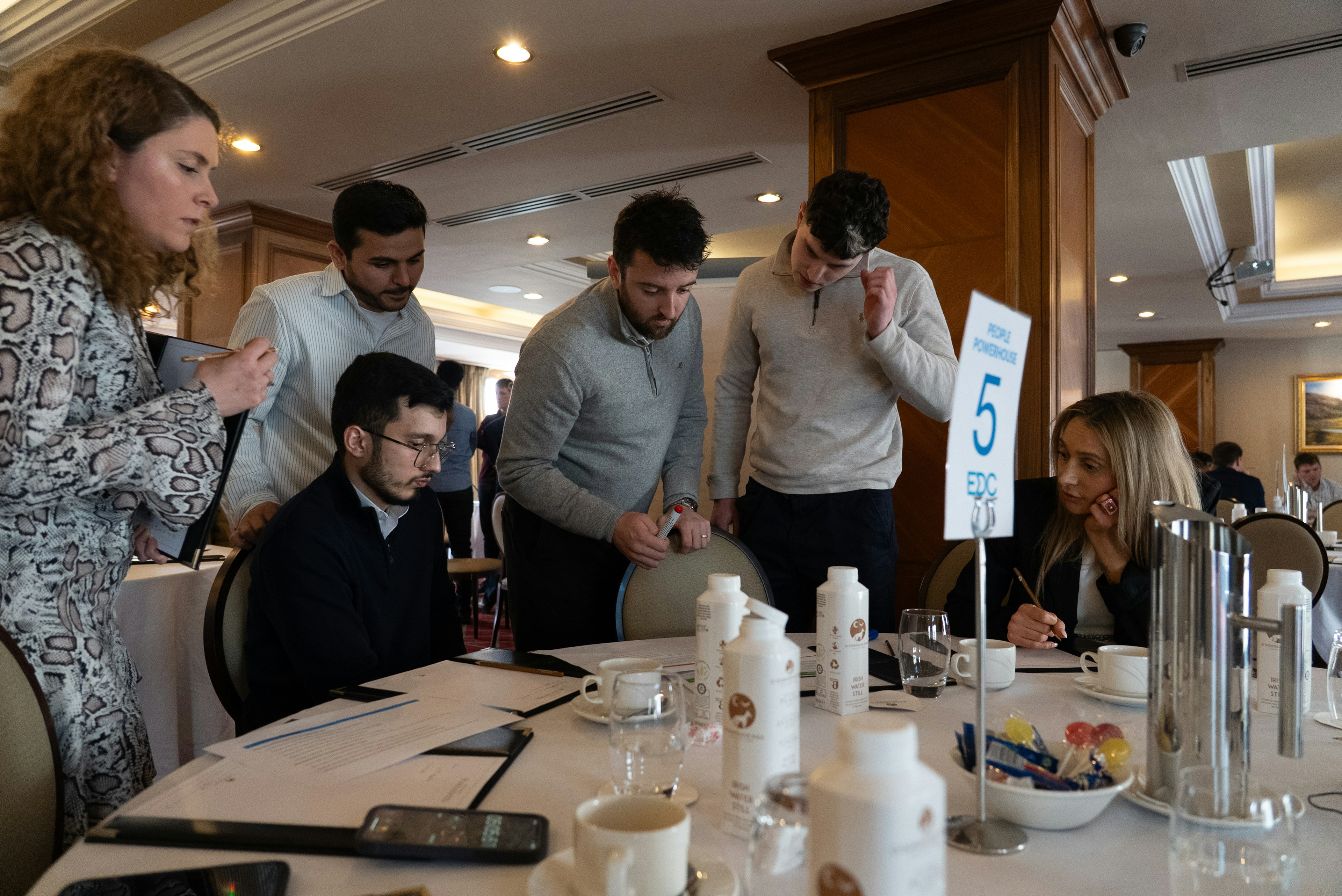 Josh collaborating with other engineers