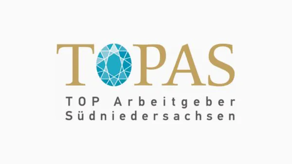 Logo “TOPAS” TOP Arbeitgeber Südniedersachsen    