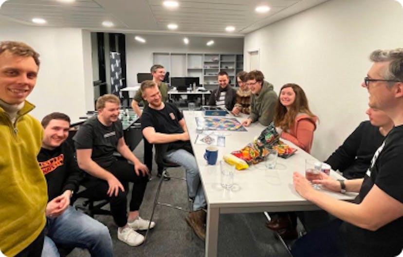 Edgeless Systems team playing boardgames