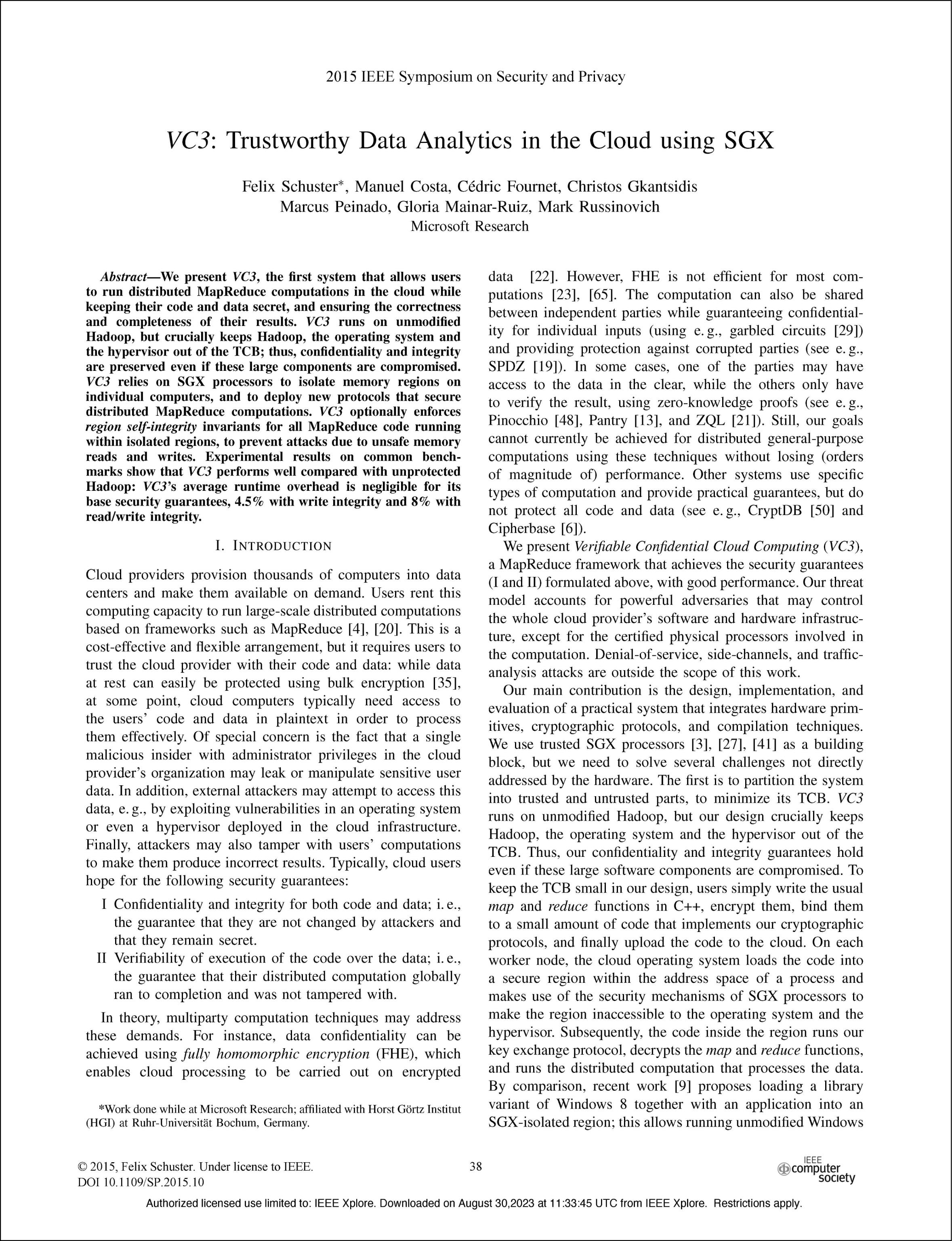 Research paper first page