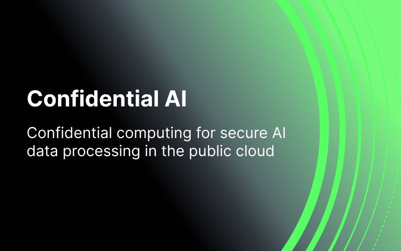 Confidential AI cover EN green gradient with green circular lines