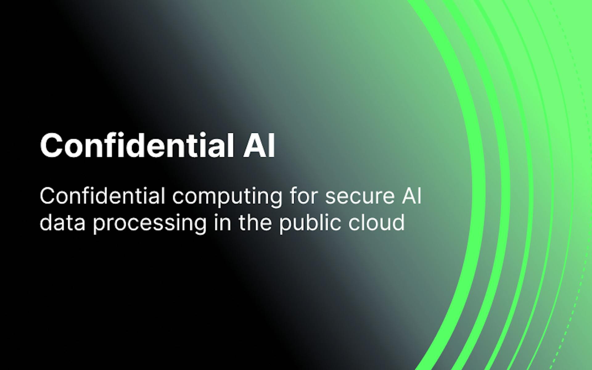 Confidential AI cover EN green gradient with green circular lines