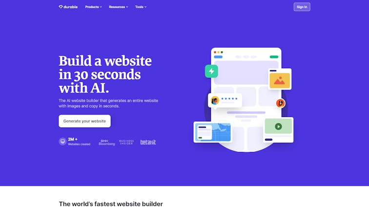 durable website builder