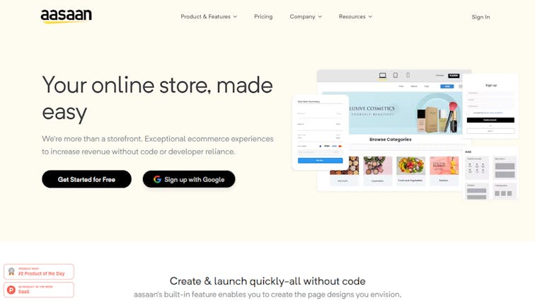 aasaan create online store