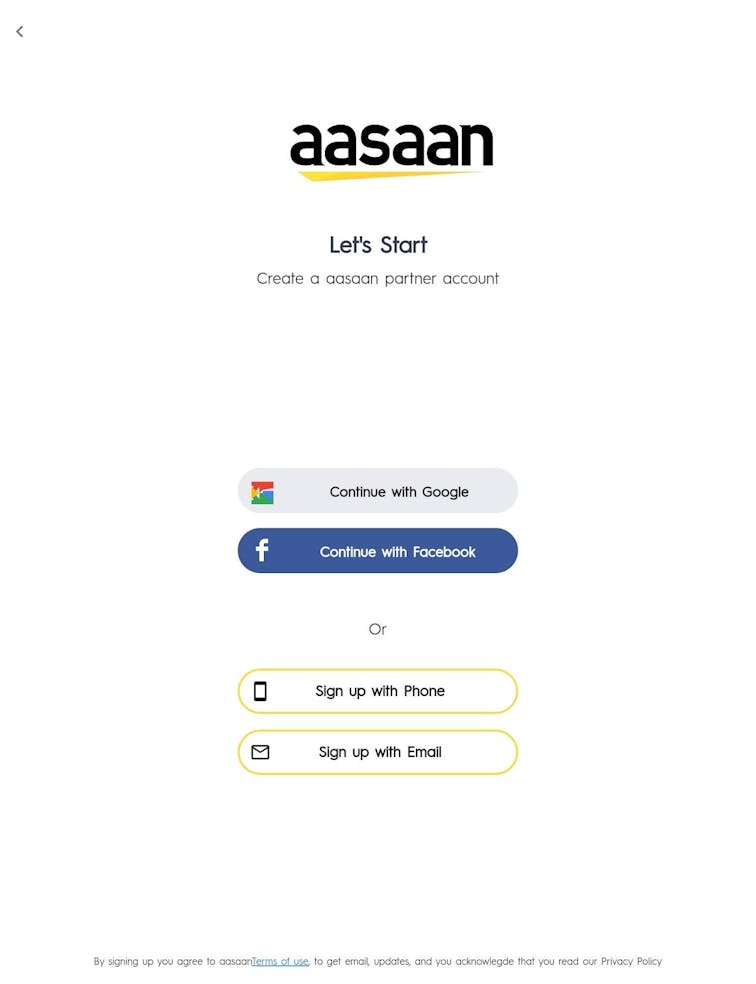 Create Ecommerce website on Aasaan