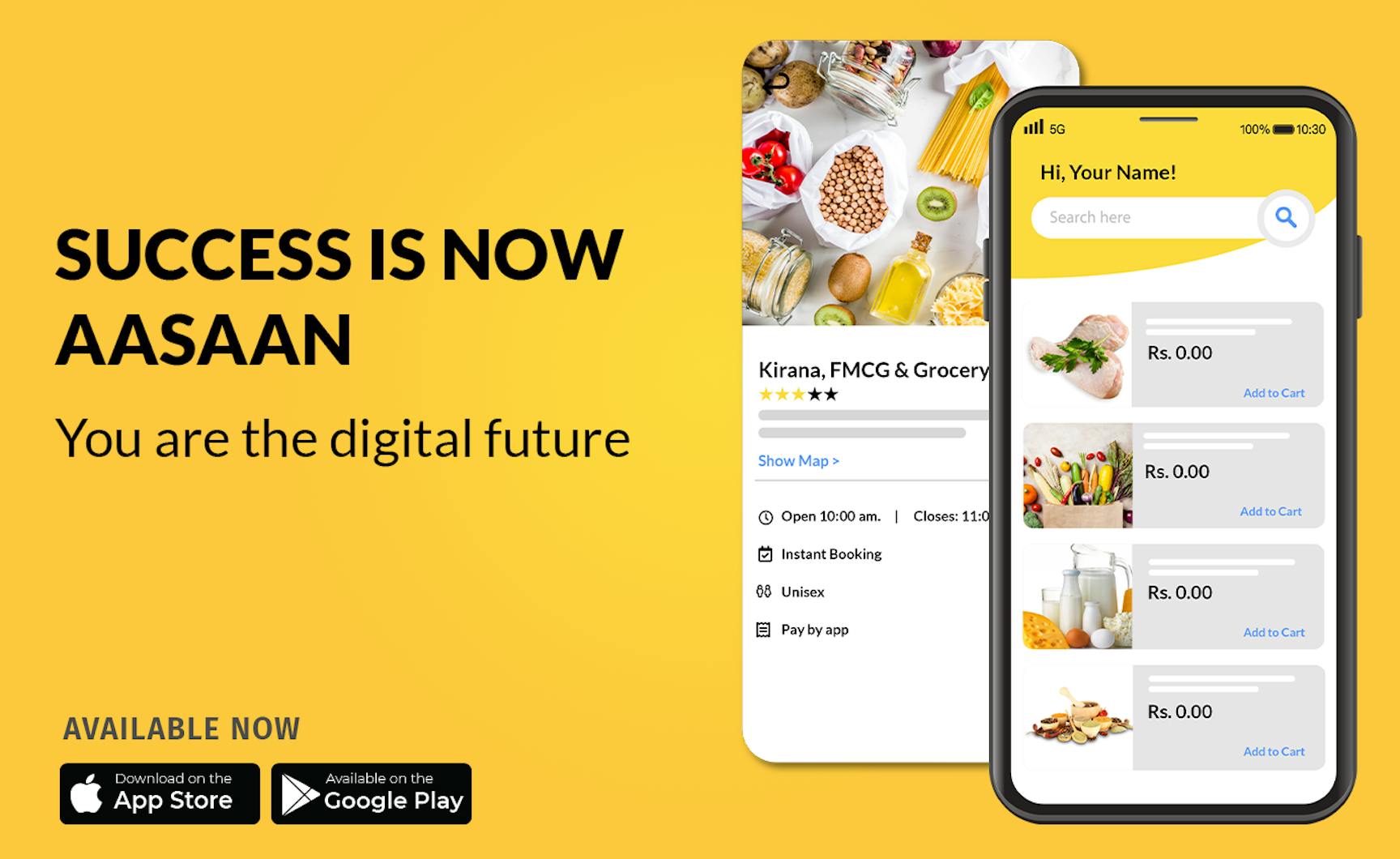 create online grocery store with Aasaan