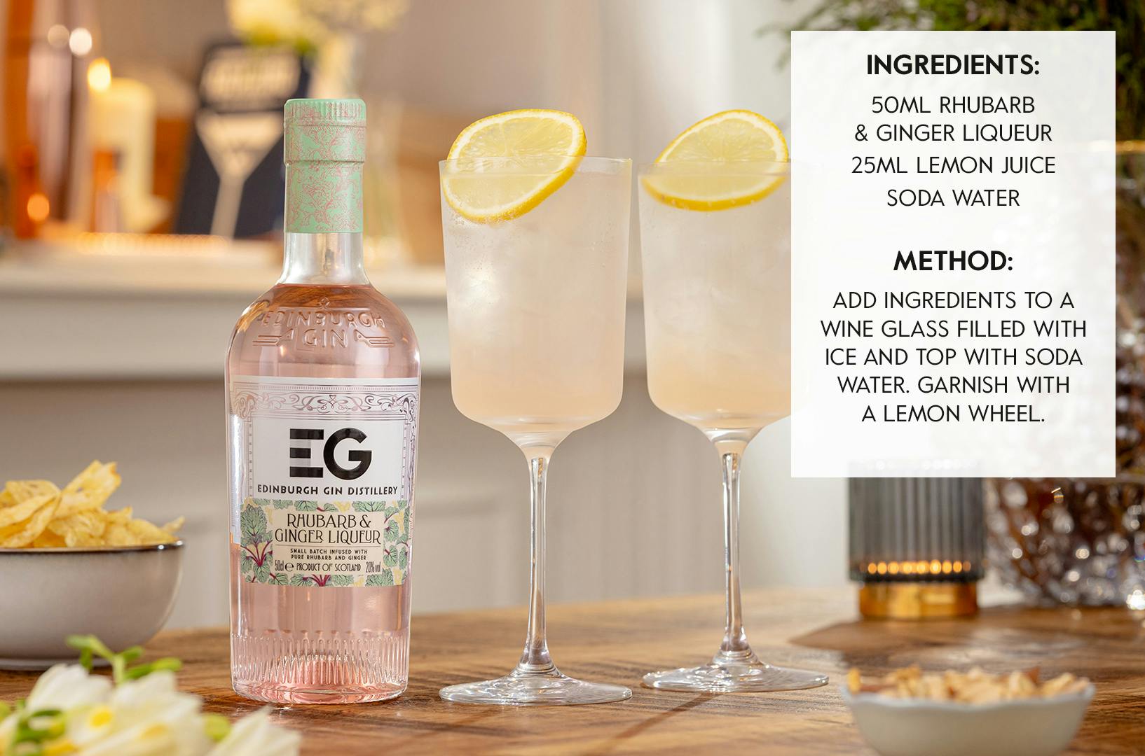 Rhubarb Ginger Liqueur Cocktails Best Served Shared Edinburgh Gin