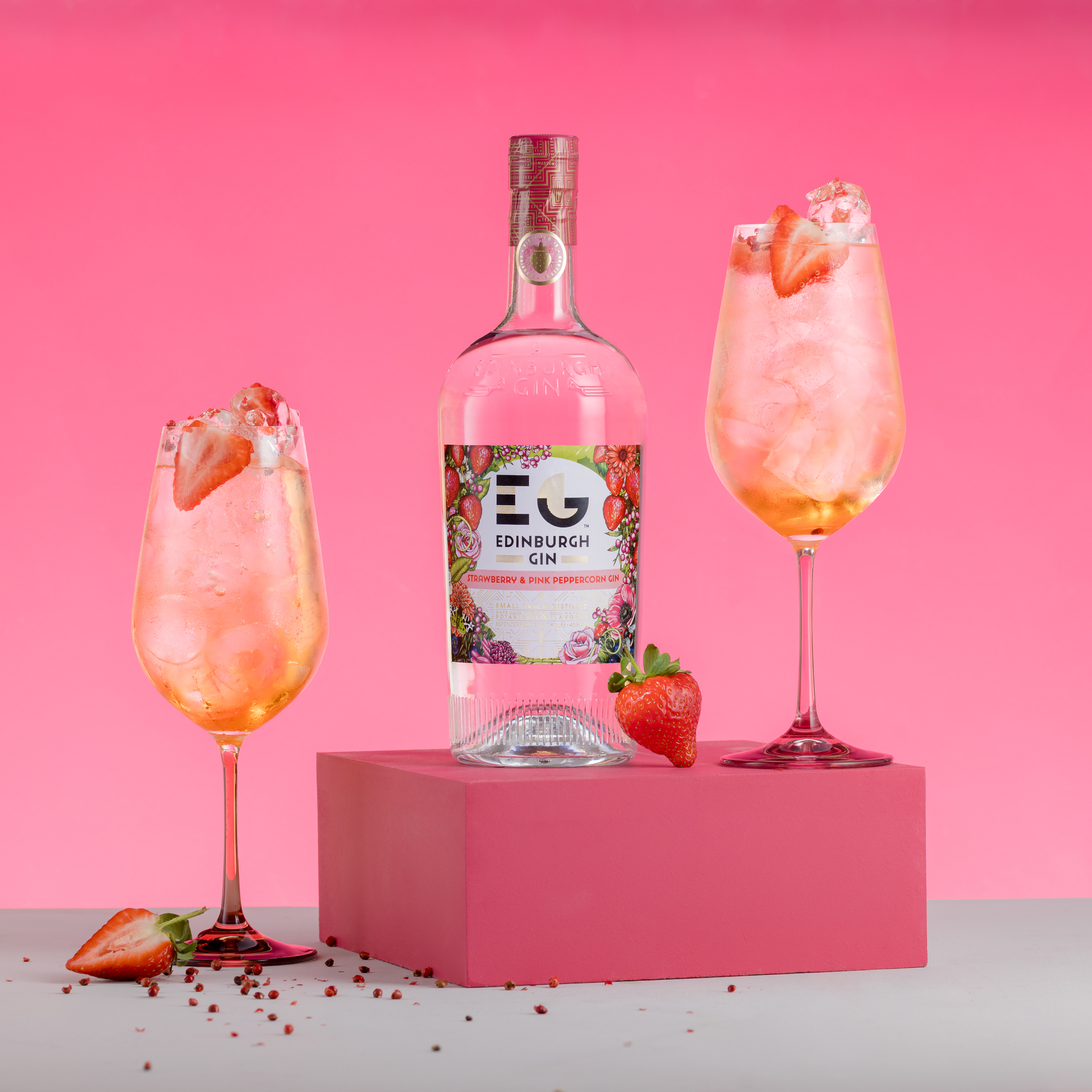 Introducing Strawberry & Pink Peppercorn Gin! Edinburgh Gin