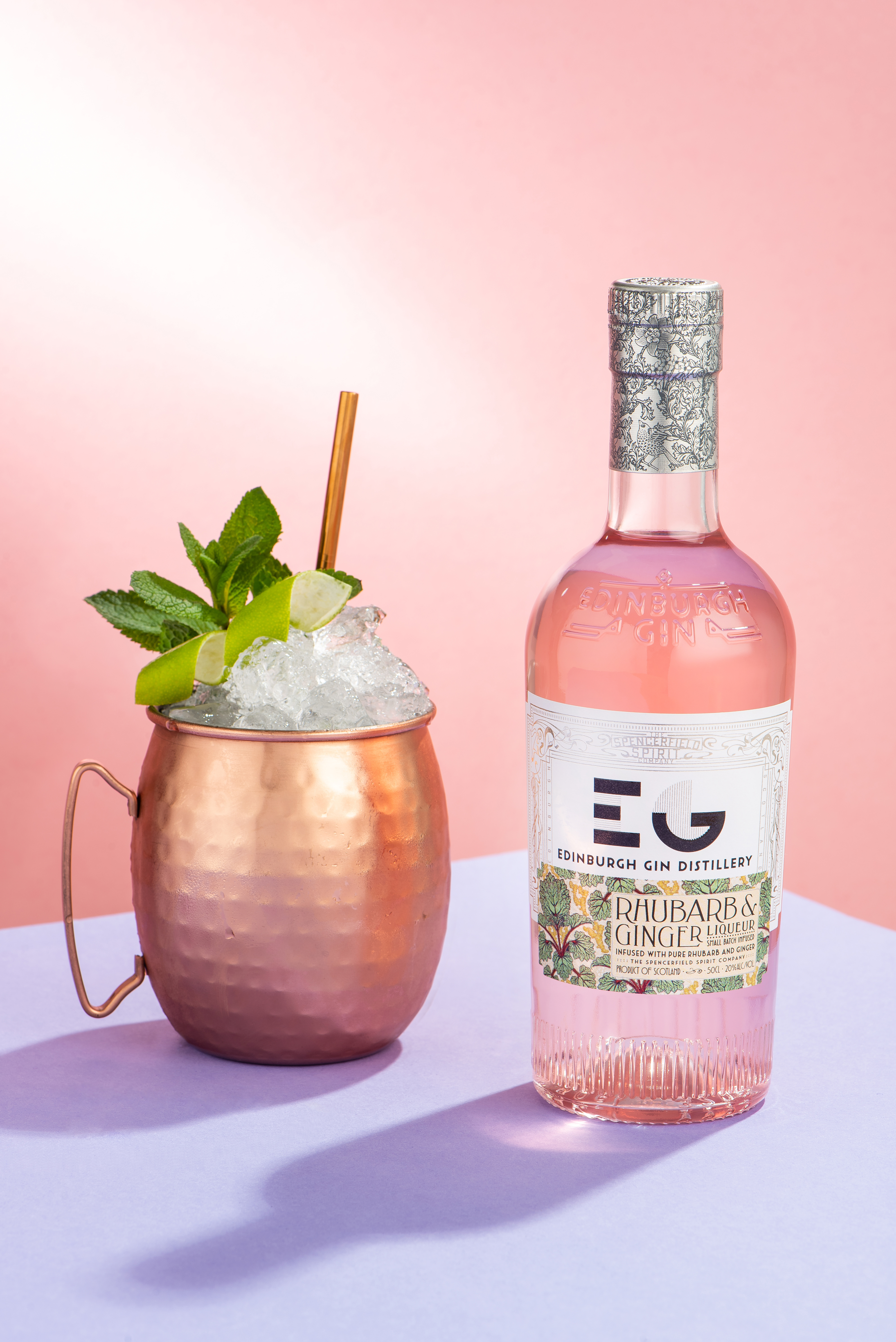 Rhubarb Mule Gin Cocktail Edinburgh Gin