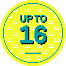Up to 16 Logo