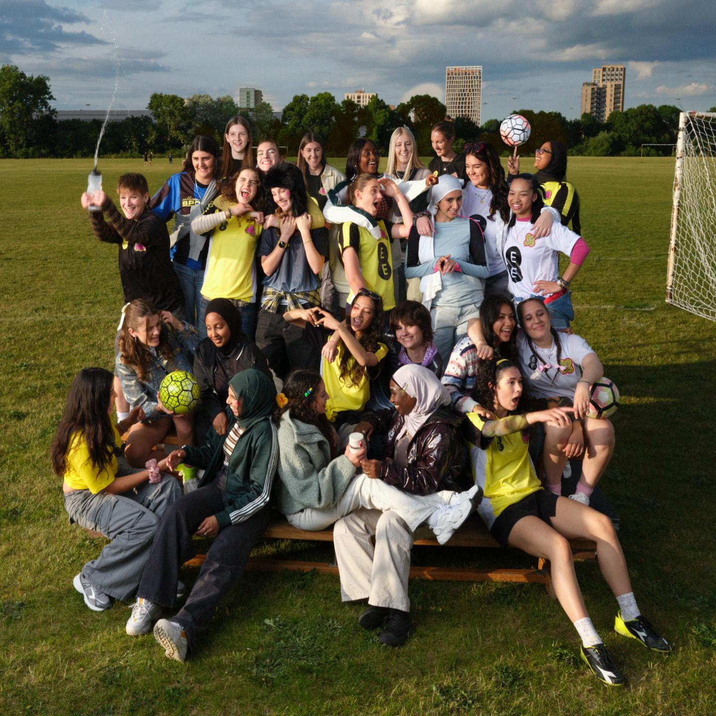 Womens' football team photo