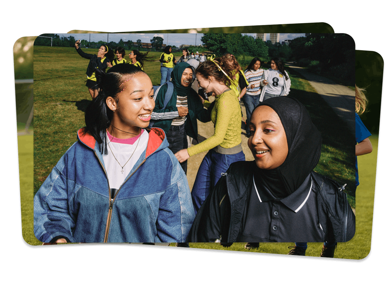 Women's football team players