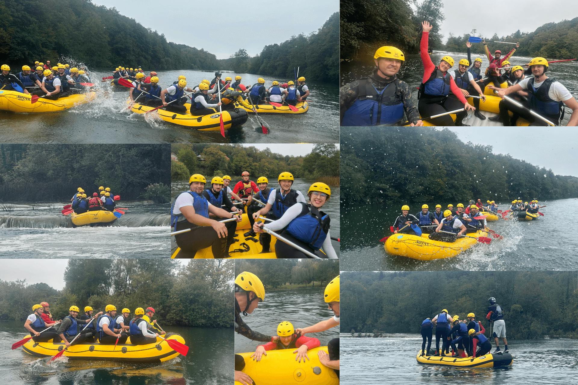 EFD team building 2024, rafting on the Mrežnica River
