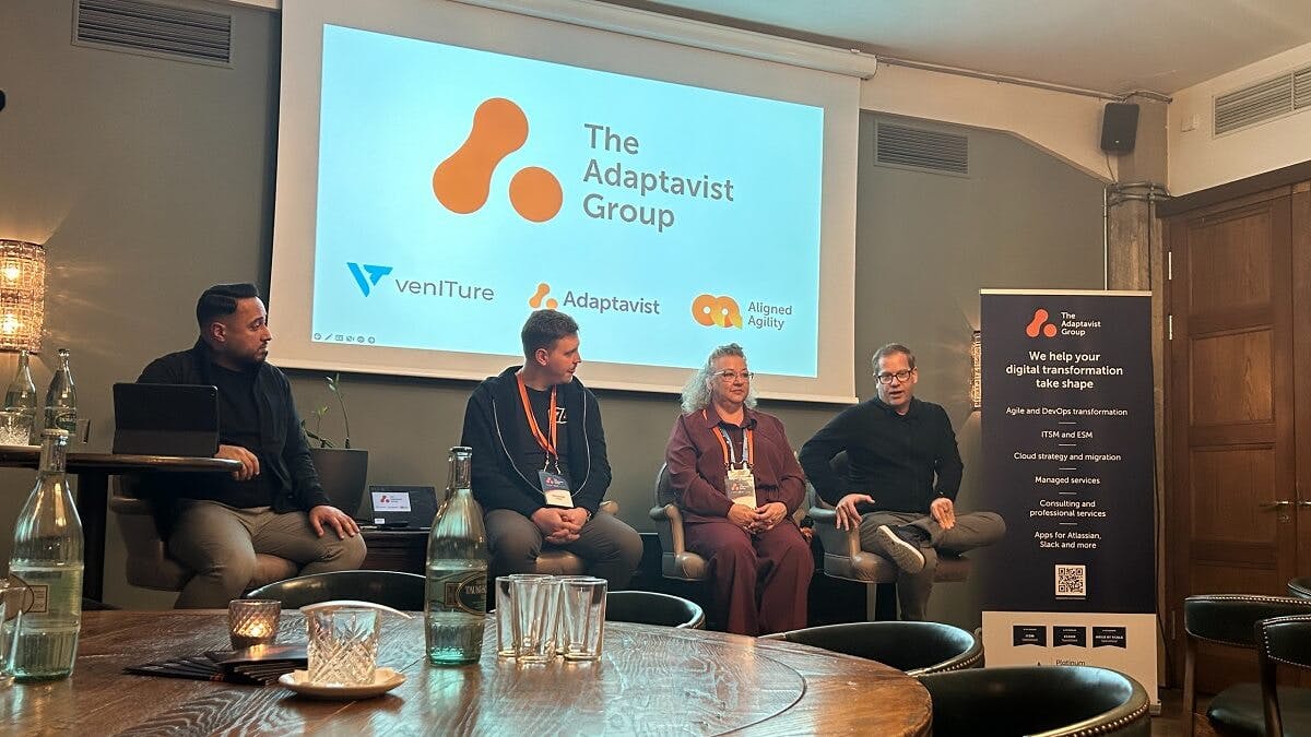 Samsoor Hemat (CEO at venITure Group), Alexander Post (CEO at venITure), Tina Marie Behers (Founder and CEO at Aligned Agility, Michael Maheu (Global Head of Professional Services at Adaptavist)