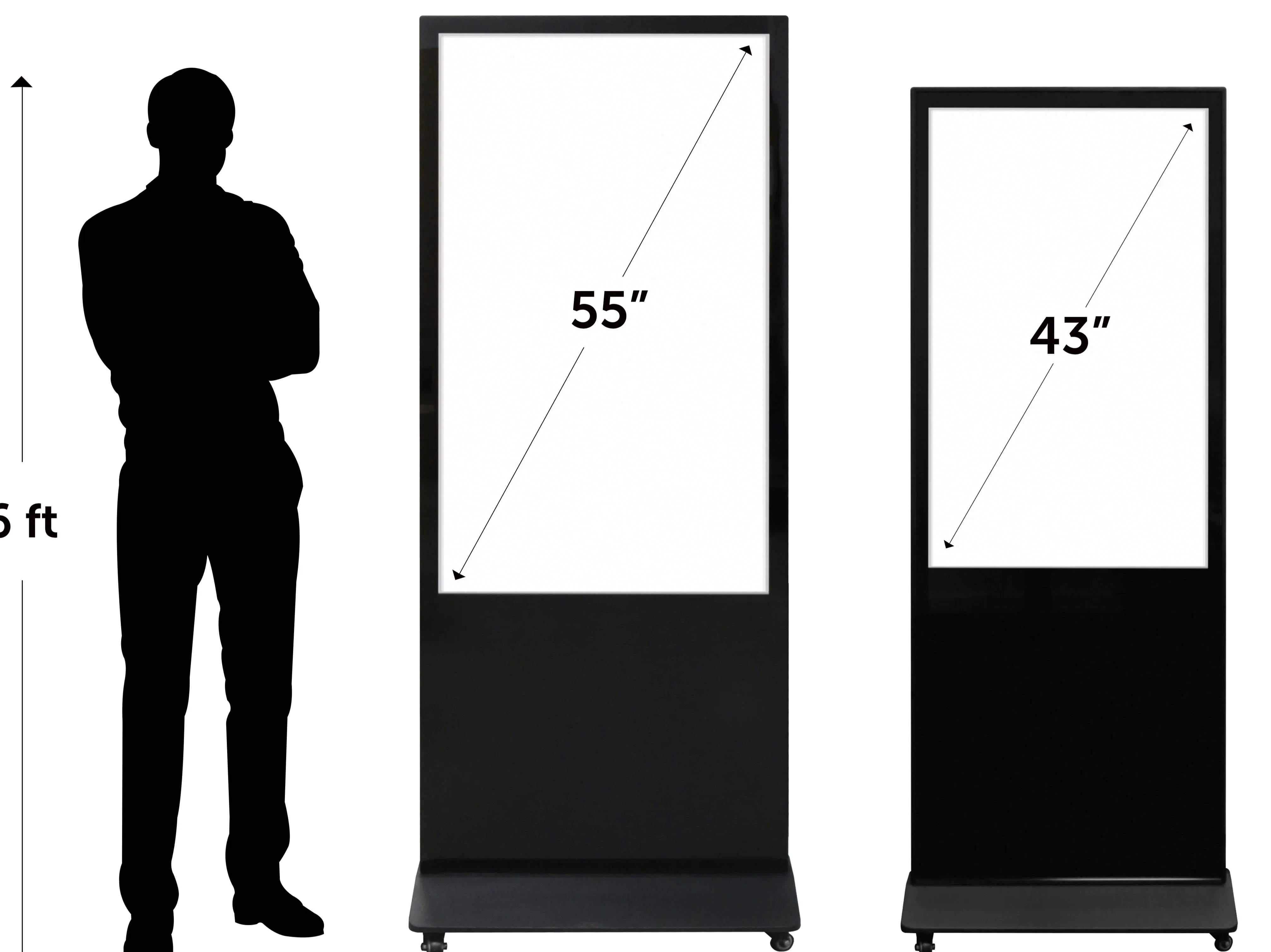 Totem Display both sizes