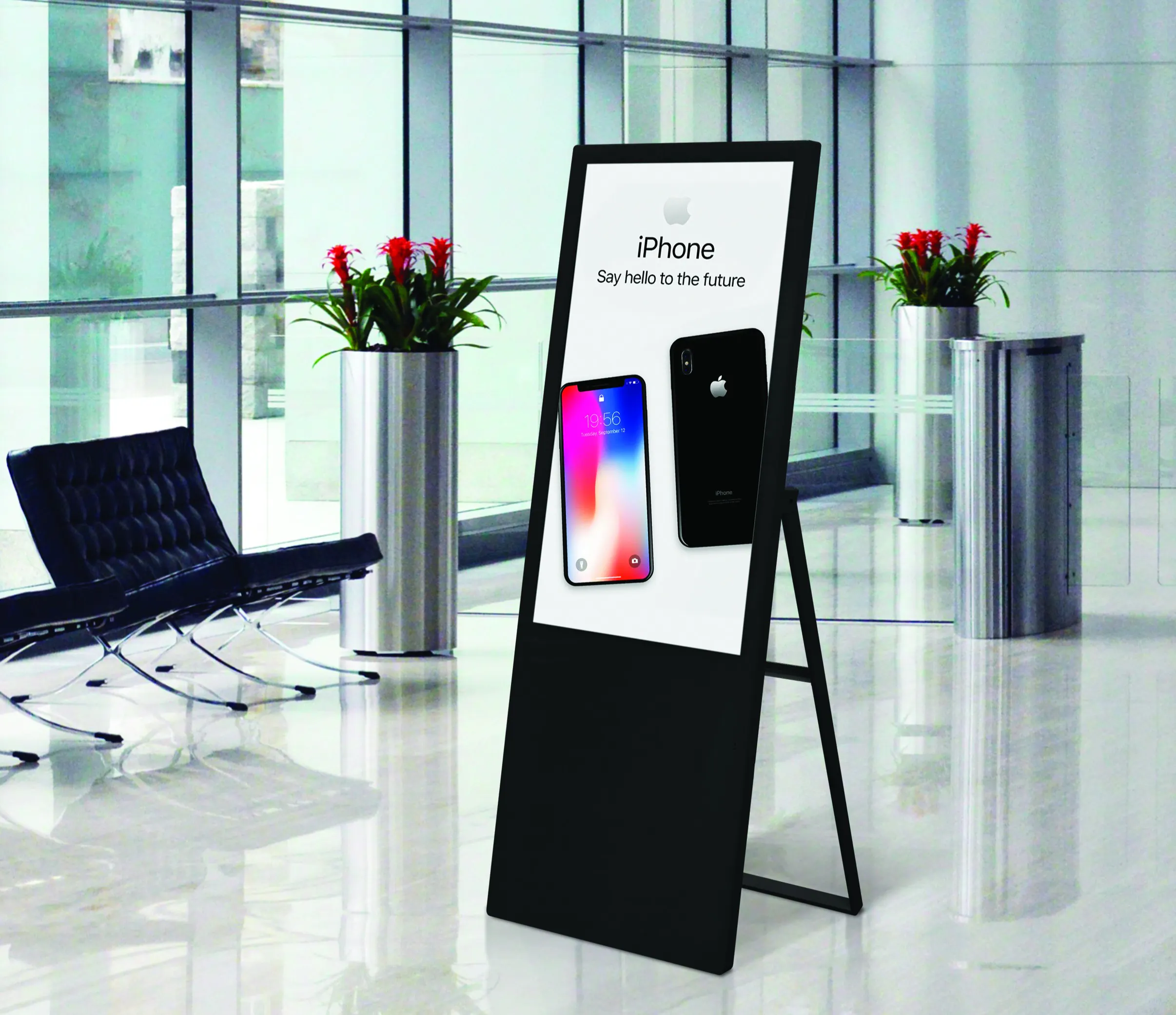 digital a board in retail space