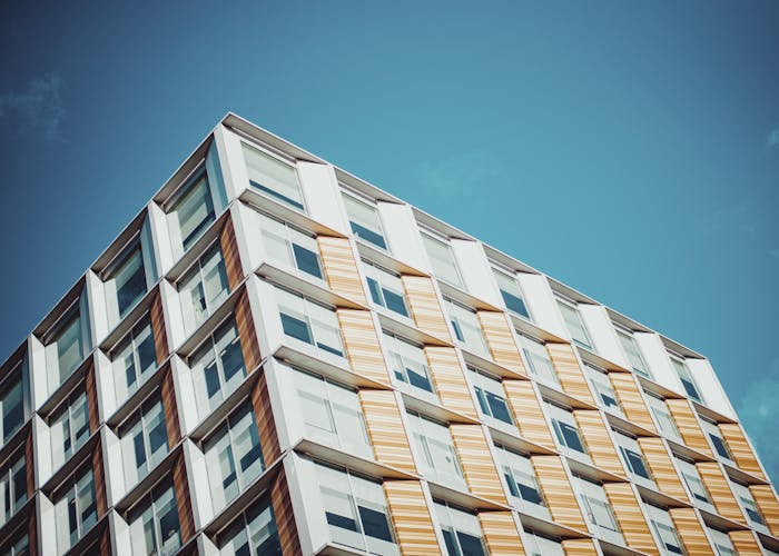 Abstract photo of a block of flats in London