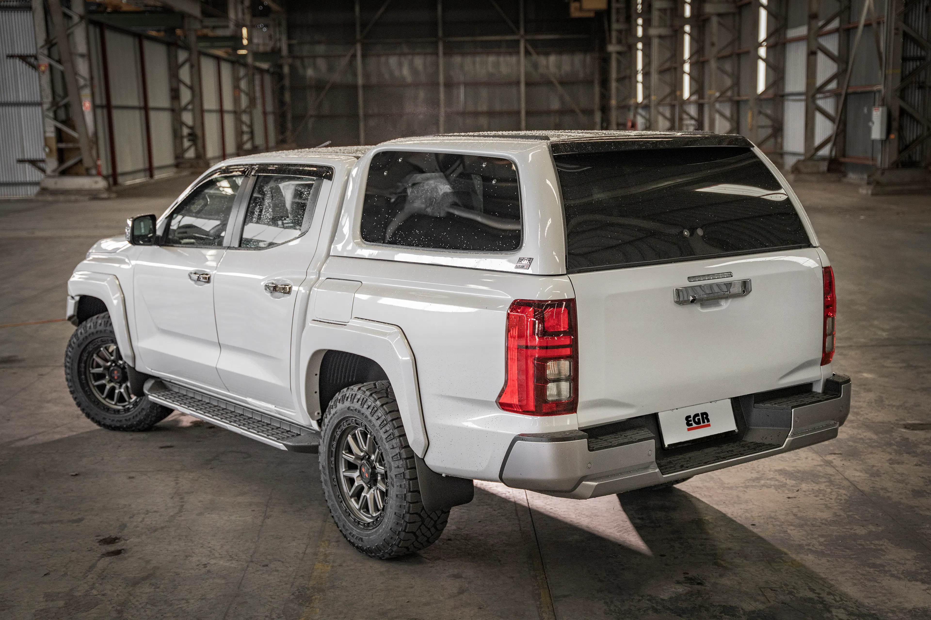 Mitsubishi Triton with EGR Canopy for enclosed storage rear view
