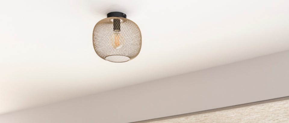 Gouden plafondlampen