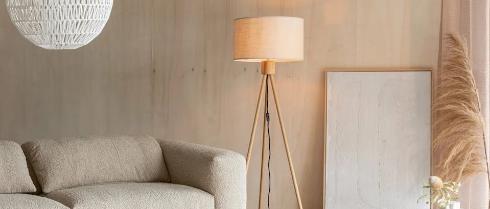 linnen vloerlampen bij Eijerkamp