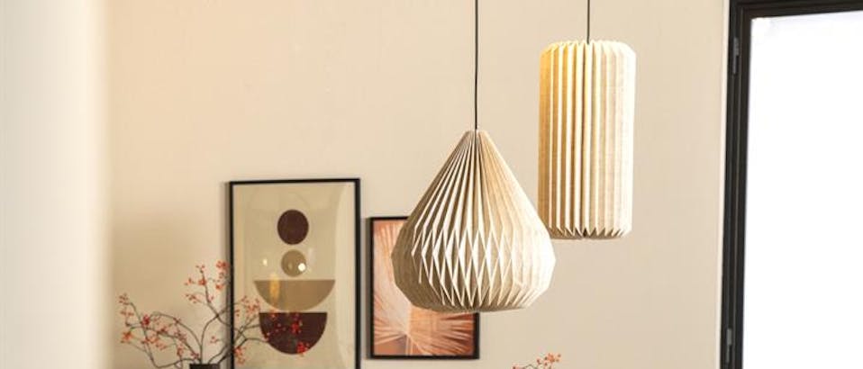 Papieren hanglamp
