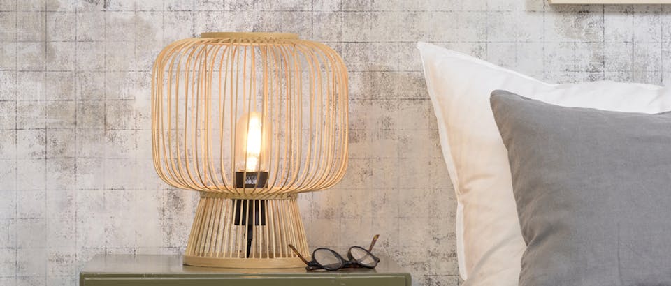 Bamboe tafellampen bij Eijerkamp