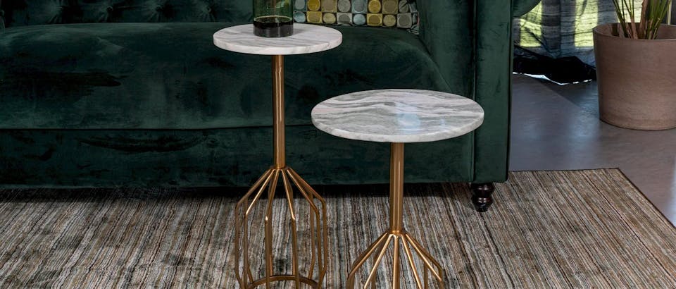 marmeren bijzettafel bij Eijerkamp