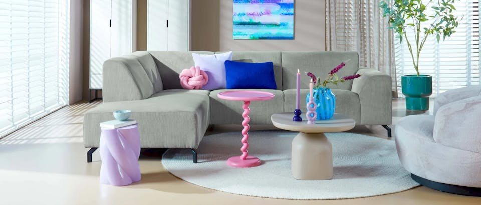 ribstof hoekbank bij Eijerkamp