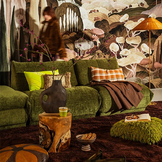 Natuurlijk interieur met bruine tinten