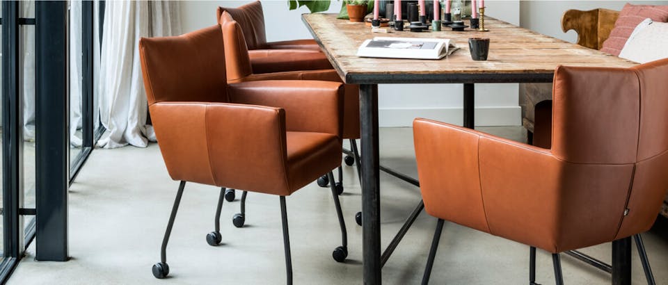 Eetkamerstoelen buisframe Eijerkamp