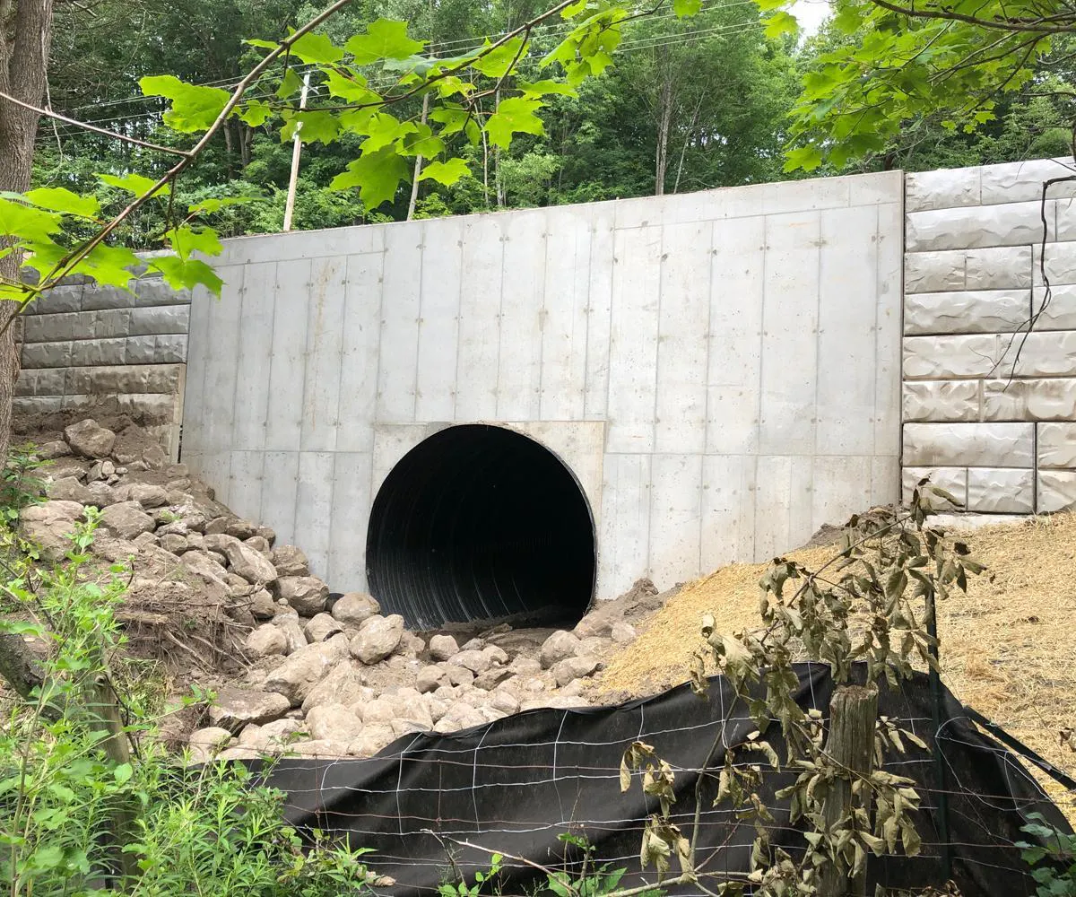 Municipal Infrastructure Gets Retain-A-Rock Wing Walls