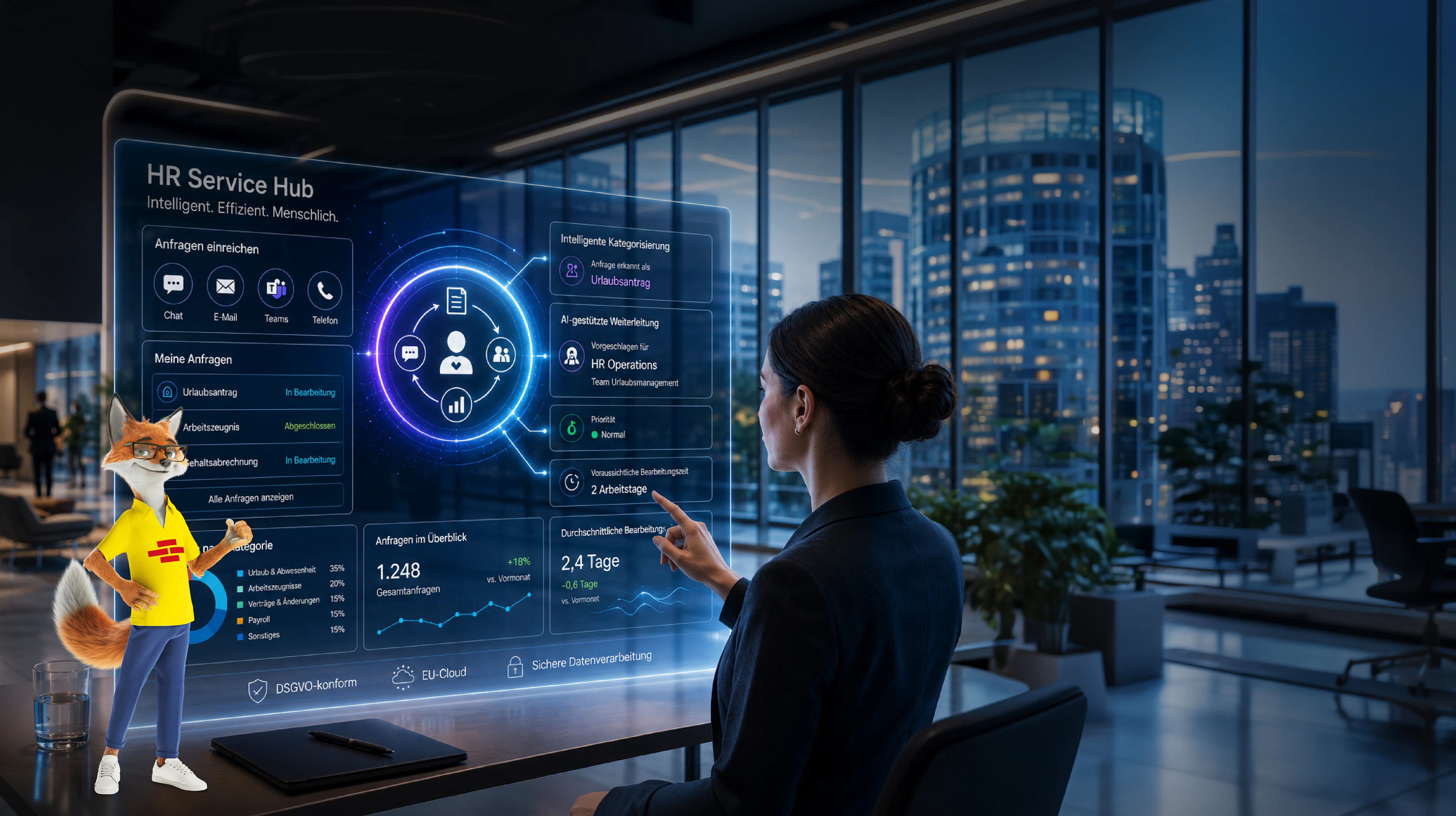 AI-powered HR request intake & routing