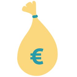 Un sac rempli d'euros