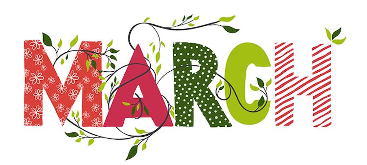 illustration pour le mois de mars