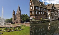 Photos des villes de Strasbourg et Metz