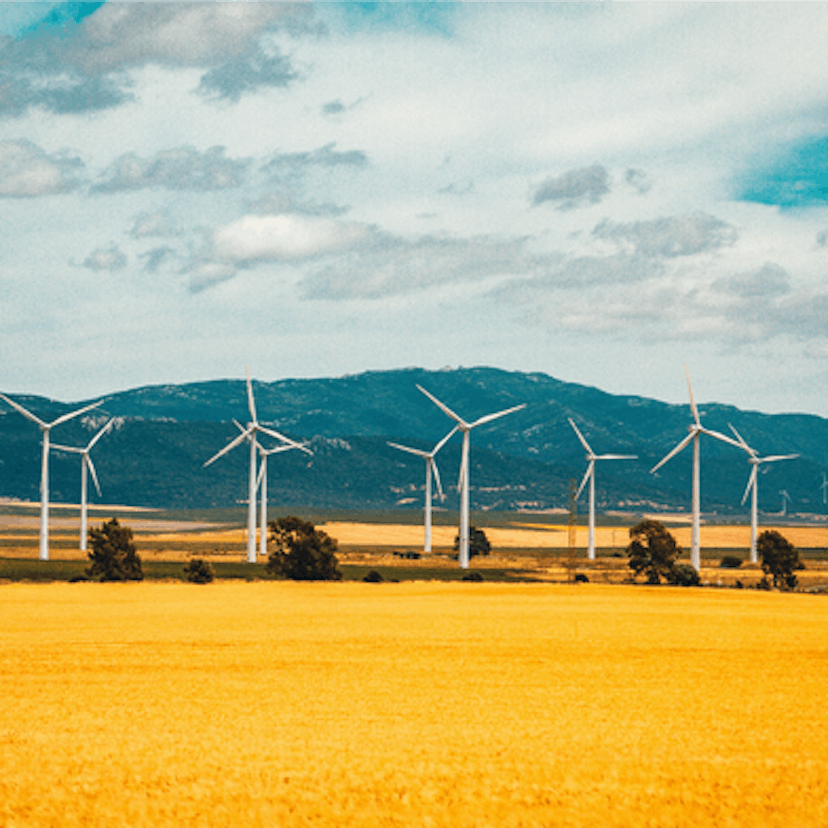 Éoliennes qui produisent de l'électricité renouvelable