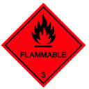 Panneau de signalisation de produits flammables