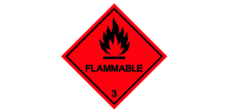 Panneau de signalisation de produits flammables