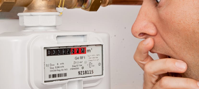 Compteur de gaz à relever