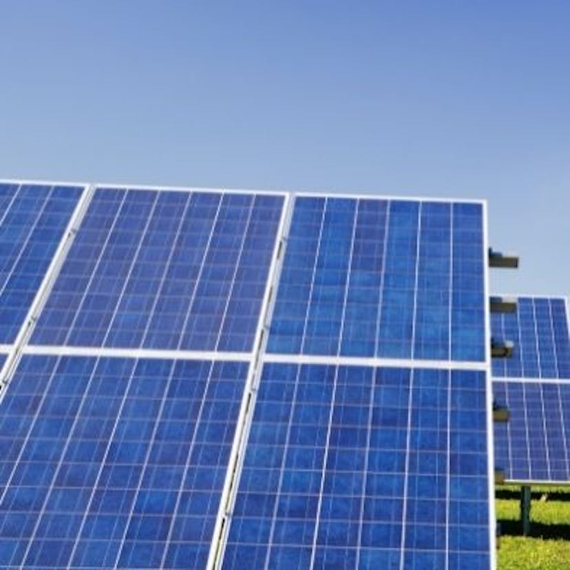 Panneau solaire en fonctionnement 