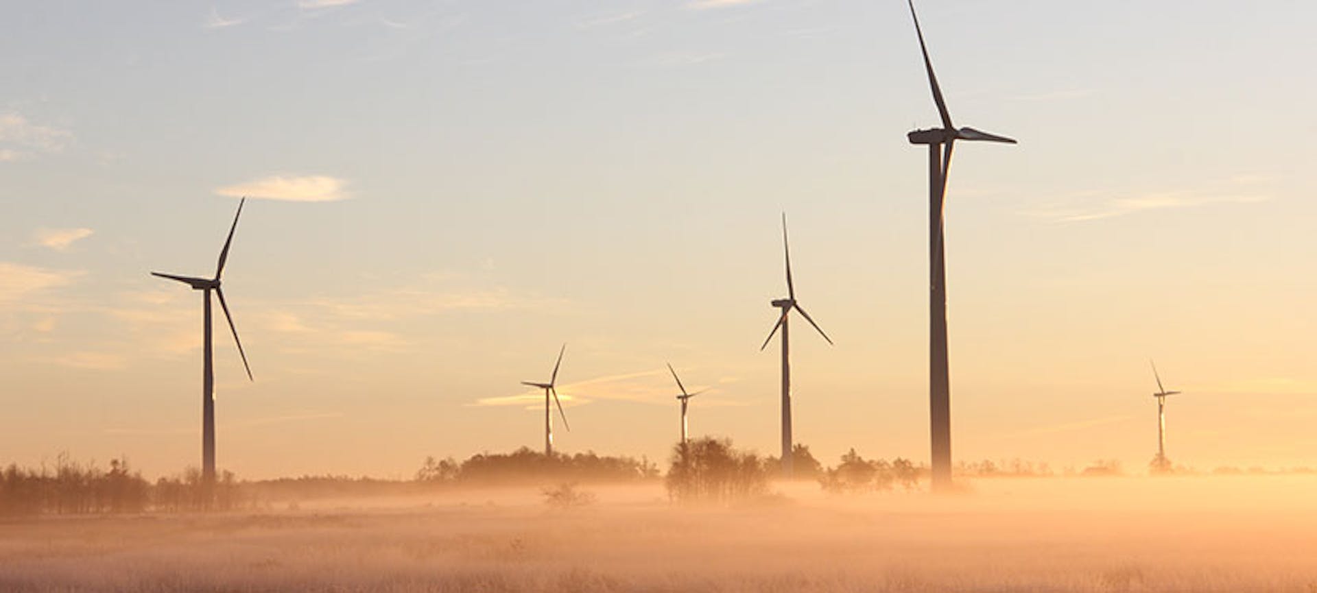 Éolienne pour représenter l'électricité verte. 