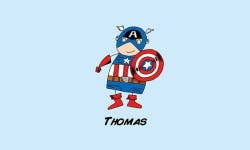Thomas, notre trader en énergies,  représenté par son avatar : Captain America