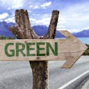 panneau avec marqué green sur une flèche 