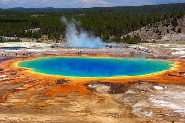 géothermie, lac coloré 