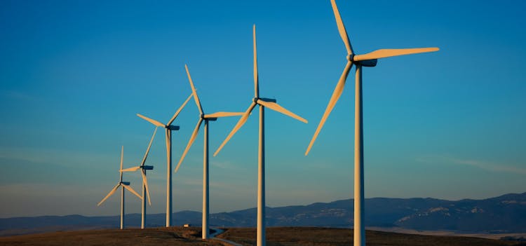 Éoliennes qui servent à la production d'électricité verte