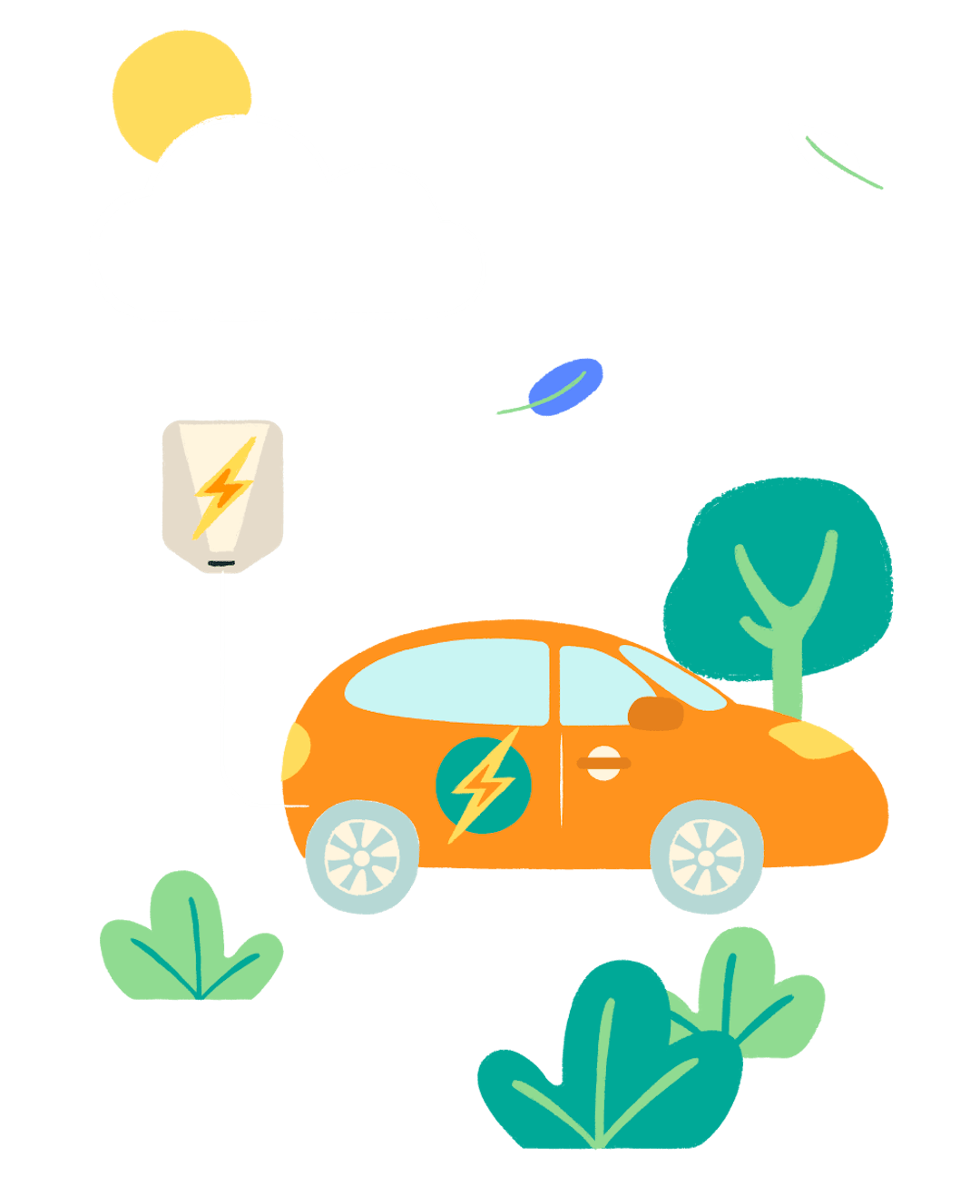 image illustrant un véhicule éléctrique en pleine recharge sur une borne dédiée