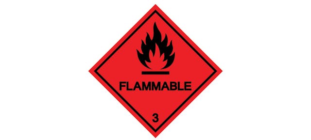 Panneau de signalisation de produits flammable
