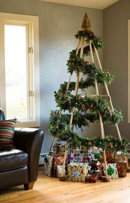 Un arbre très mode fait avec des branchages