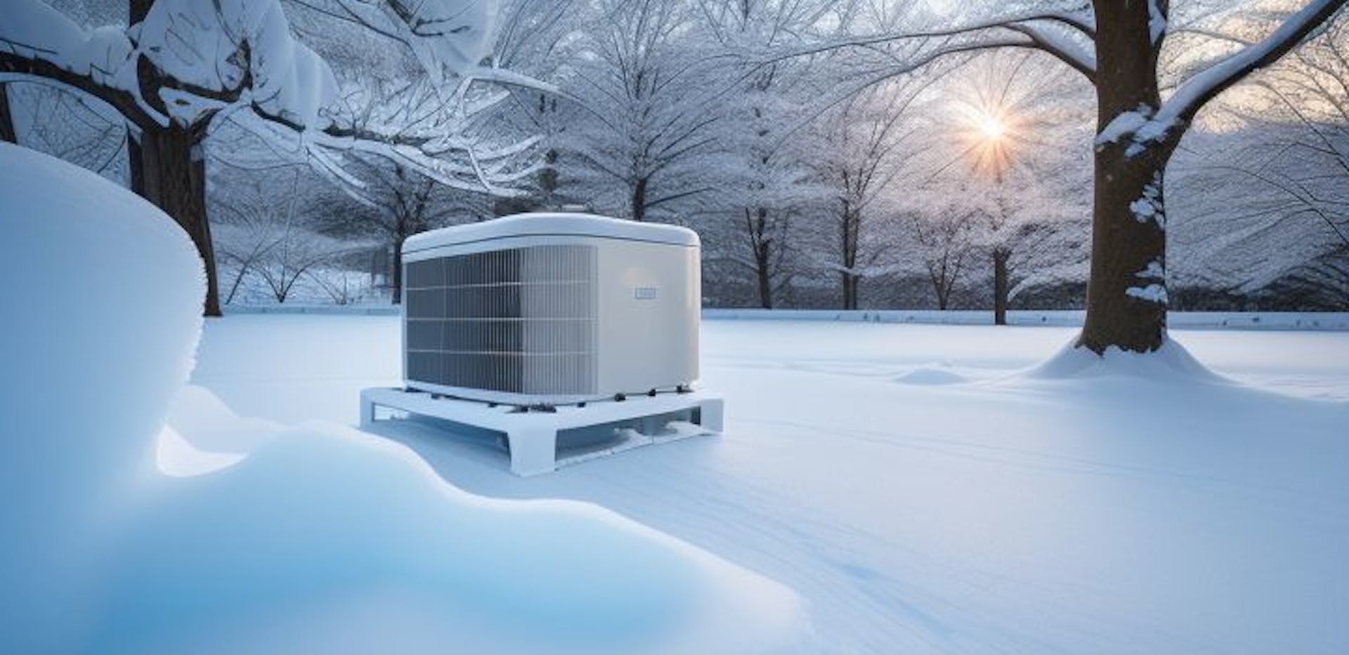 Une pompe à chaleur qui givre.